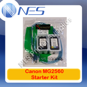 Canon Genuine Starter Kit with Ink Set+USB Cable for PIXMA MG2560 Printer